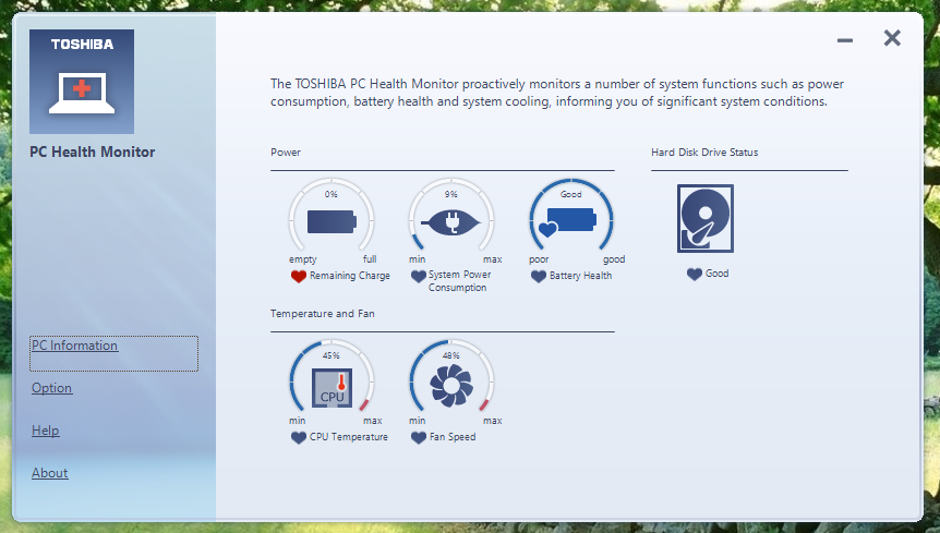 Pc health. Toshiba PC Health Monitor. PC Health Monitor 5.02.02.6400. PC Health Center.